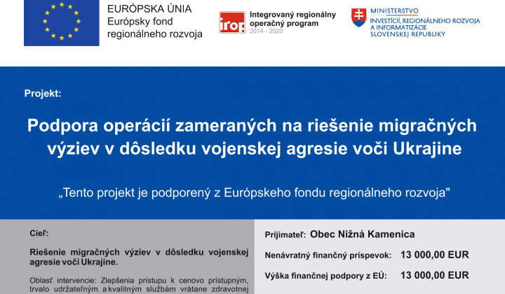 Fotka - Podpora operácií zameraných na riešenie migračných výziev v dôsledku vojenskej agresie voči Ukrajine